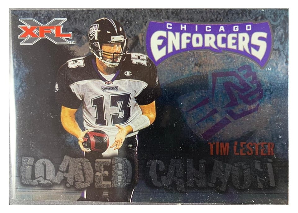 2001 Topps XFL Loaded Cannon Tim Lester #8 card