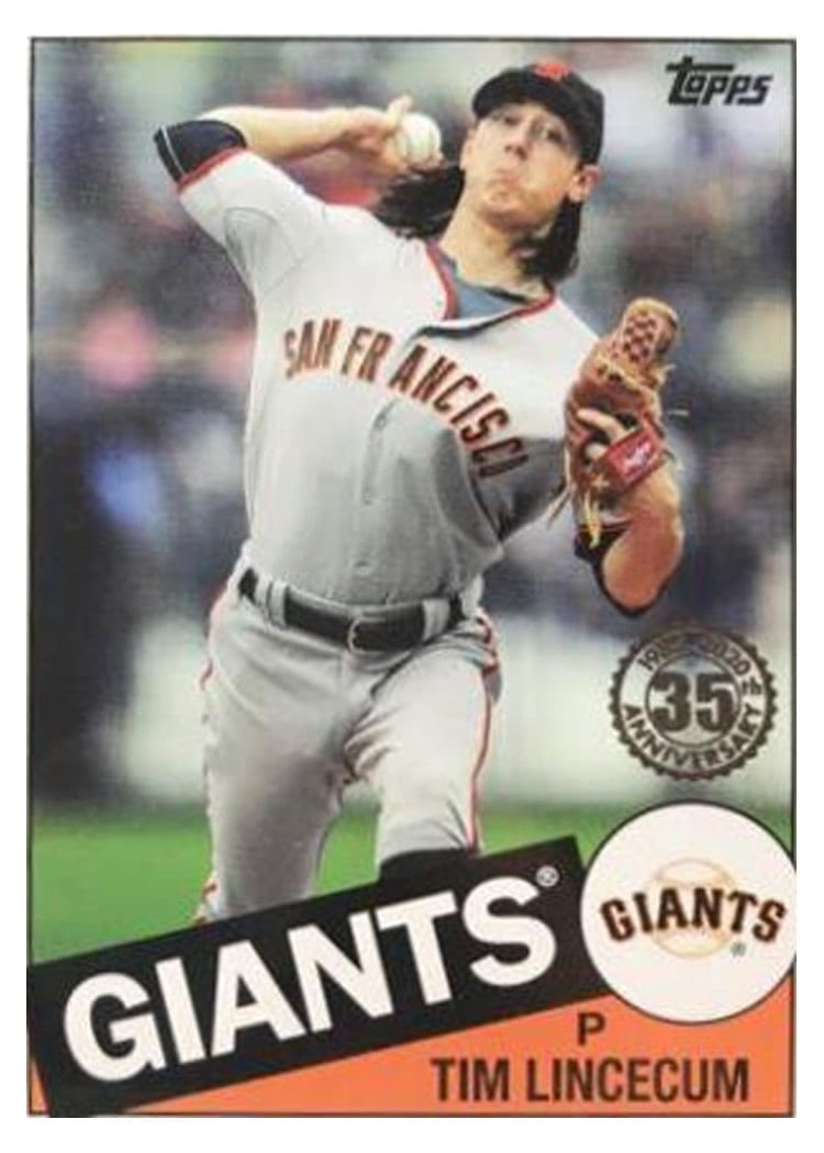 2020 Topps Update 1985 Topps Tim Lincecum #85TB-40 card