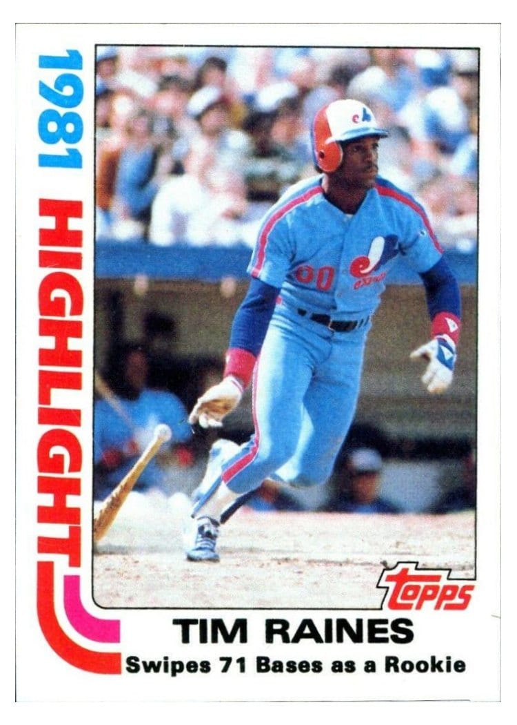 1982 Topps Tim Raines #3 card