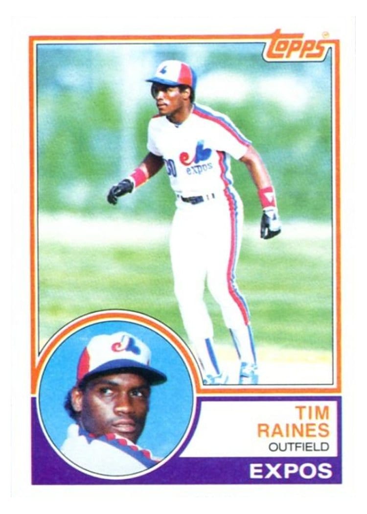1983 Topps Tim Raines #595 card