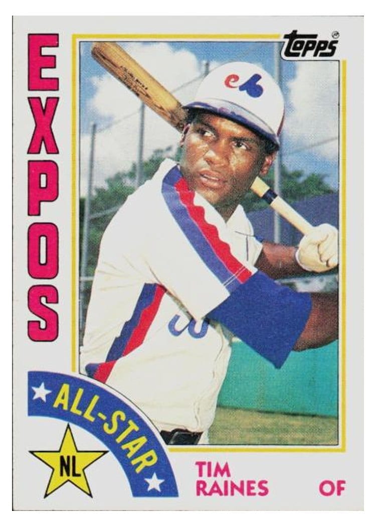 1984 Topps Tim Raines #390 card