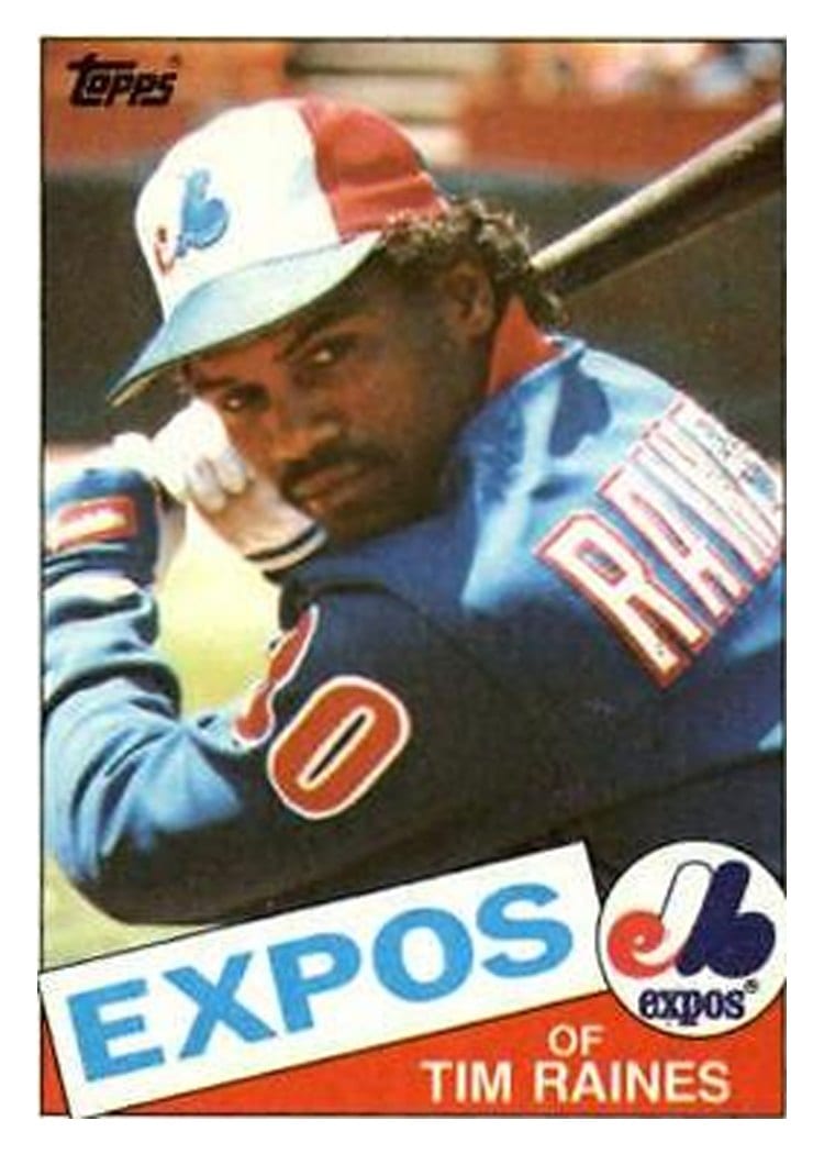 1985 Topps Tim Raines #630 card