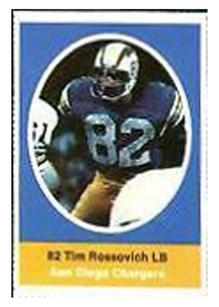 1972 Sunoco Stamps Update Tim Rossovich card