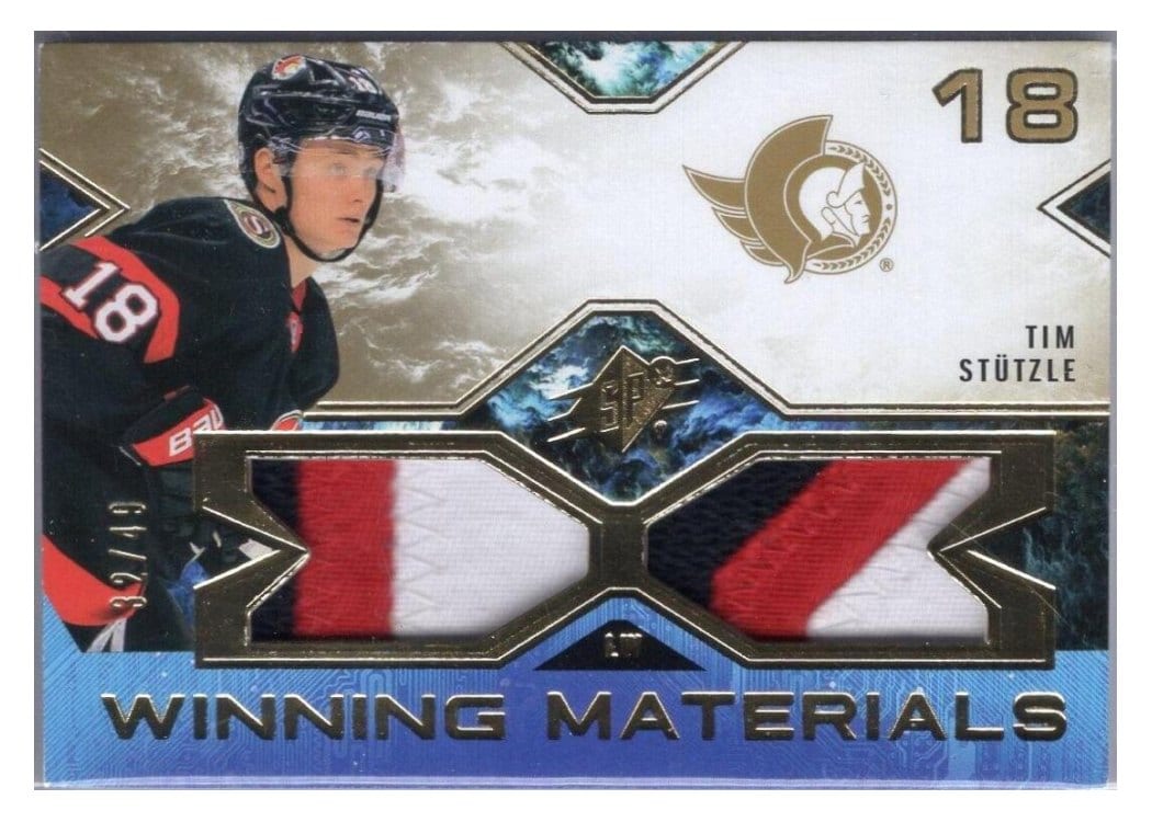 2021-22 SPx Winning Materials Tim Stutzle #WM-TS card