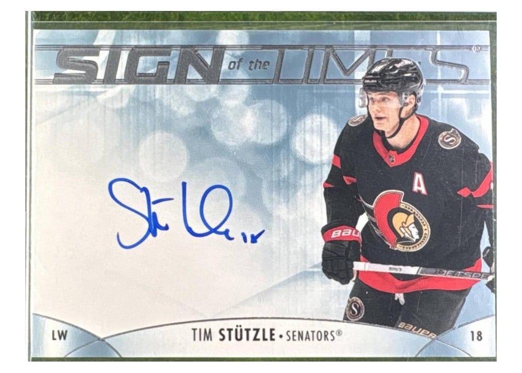 2023-24 SP Authentic Sign of the Times Auto Tim Stutzle #SOTT-TS card