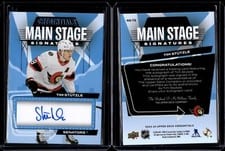 2023-24 Upper Deck Credentials Main Stage Signatures Tim Stutzle #MS-TS card