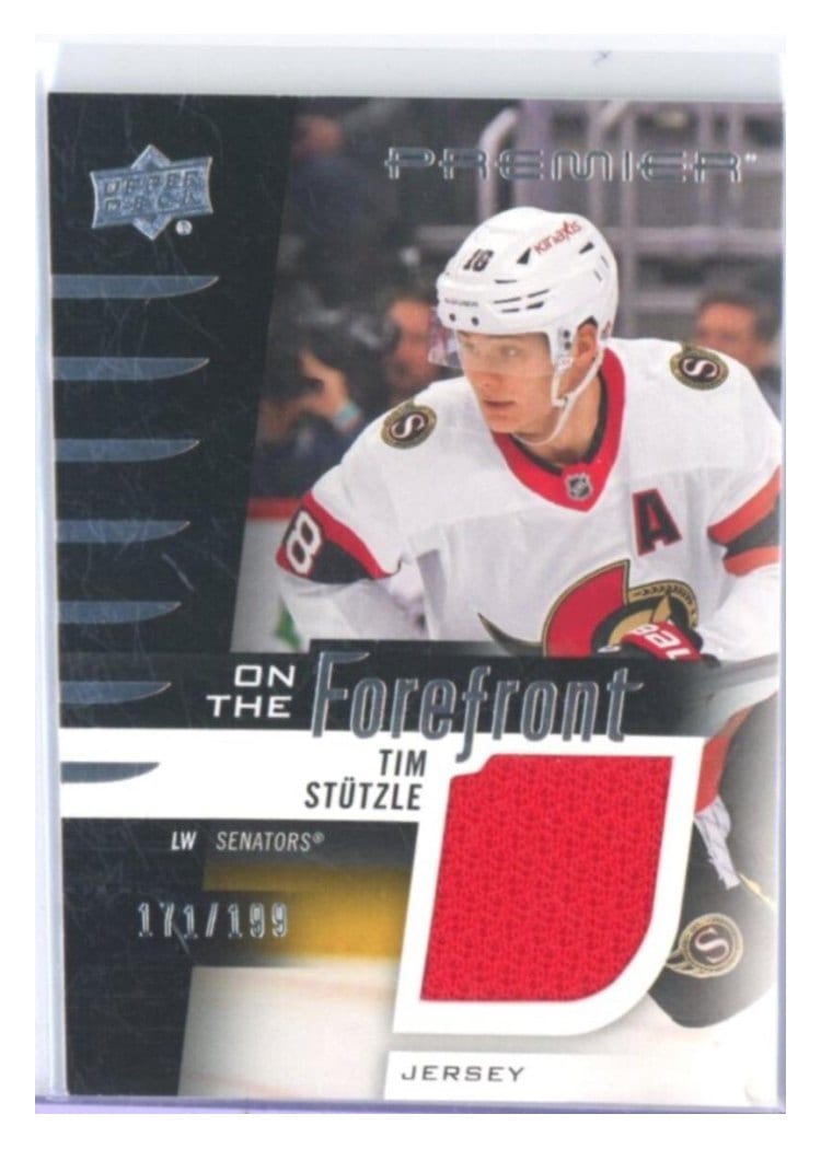 2023-24 Upper Deck Premier On the Forefront Jersey Tim Stutzle #OF-TS card