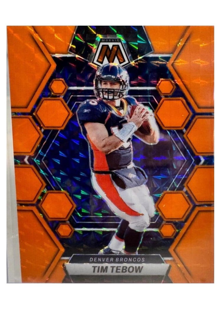 2023 Panini Mosaic Base Set Tim Tebow Orange Fluorescent #71 card