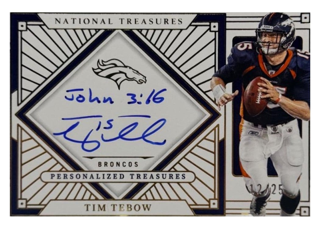 2025 Panini National Treasures Personalized Treasures Tim Tebow #9