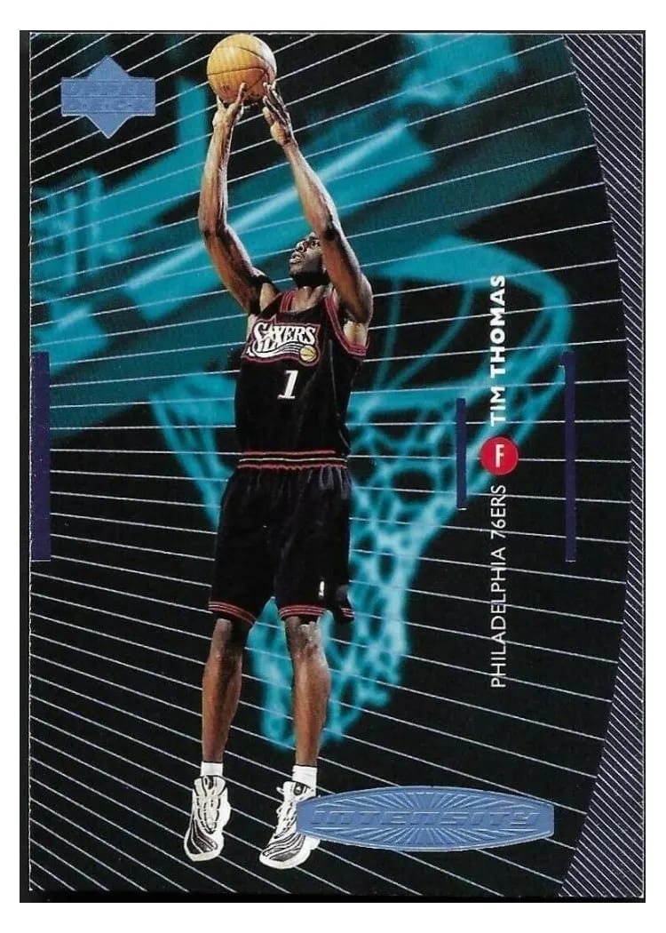 1998 Upper Deck Intensity Tim Thomas #I10 card