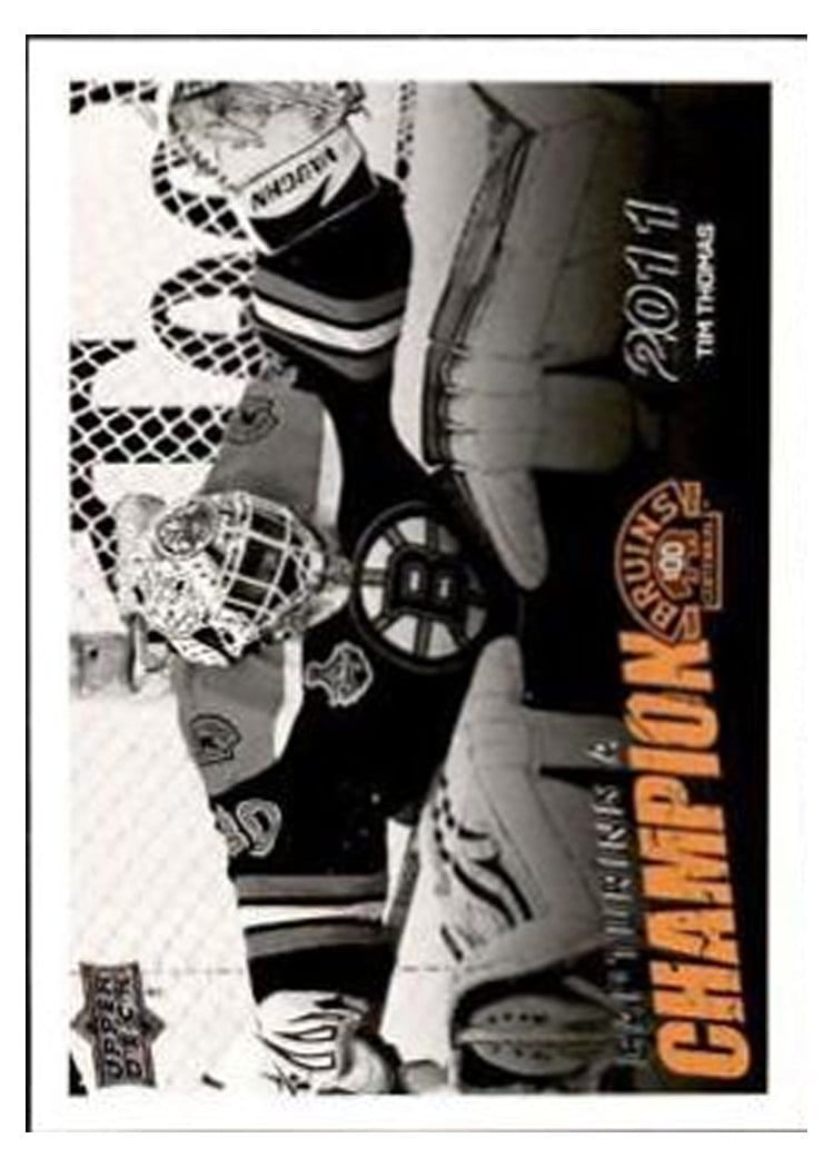2023-24 Upper Deck Boston Bruins Centennial Capturing a Champion Tim Thomas #CC-10 card
