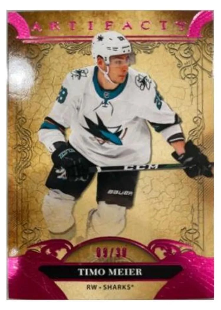 2020-21 Upper Deck Artifacts Base Set Timo Meier #8 card