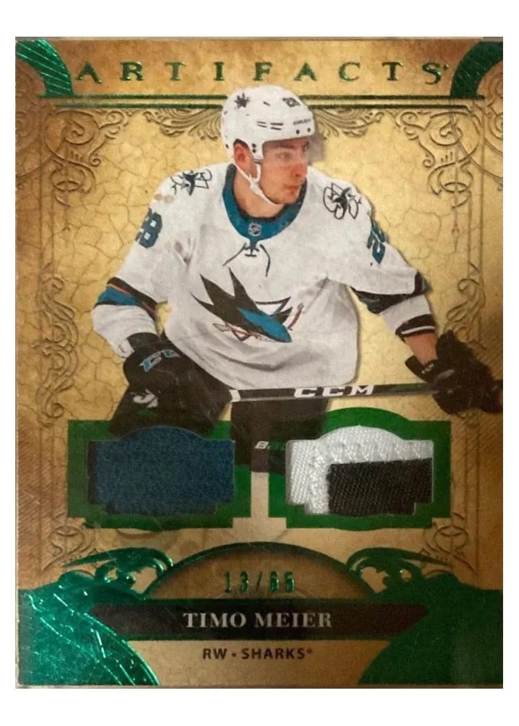 2020-21 Upper Deck Artifacts Base Set Timo Meier #8 card