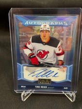 2024-25 O-Pee-Chee Platinum Blue Rainbow Autographs Timo Meier #BA-TM card