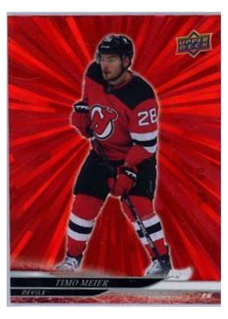 2024-25 Upper Deck Base Set Timo Meier Outburst Red #113 card