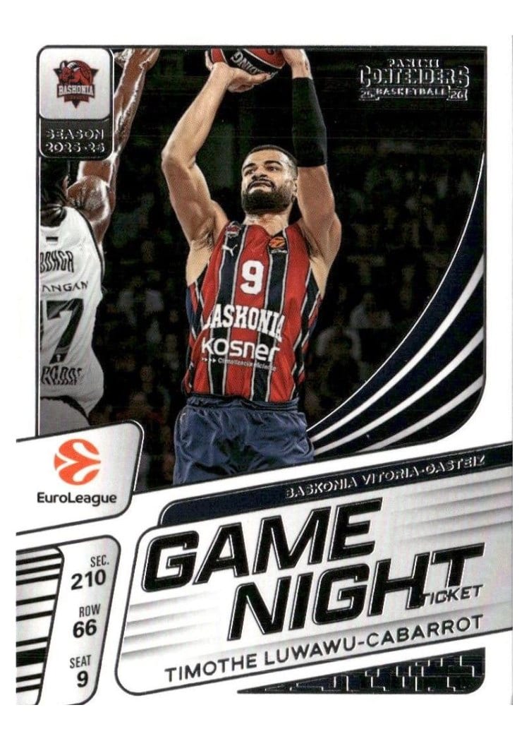 2025-26 Panini Contenders EuroLeague Game Night Ticket Timothe Luwawu-Cabarrot #5 card