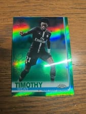 2018 Topps Chrome UEFA Champions League Timothy Weah #92 card