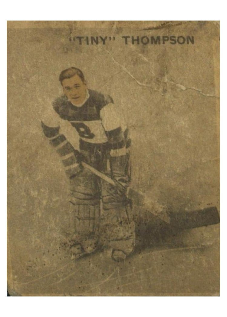 1933 World Wide Gum Ice Kings Tiny Thompson #57 card