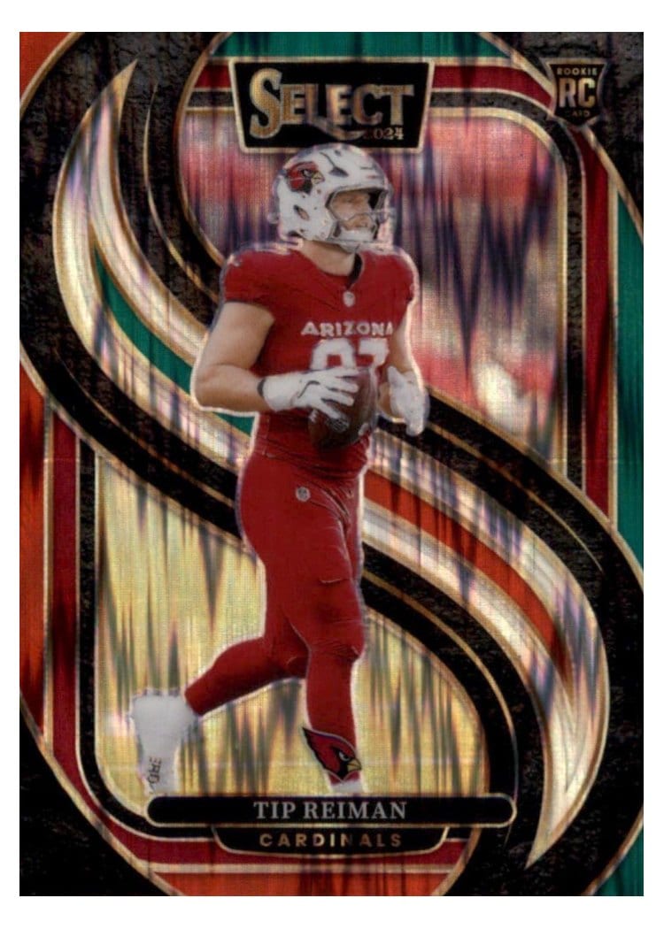 2024 Panini Select Base Set Tip Reiman Green Red Prizm Shock #196 card