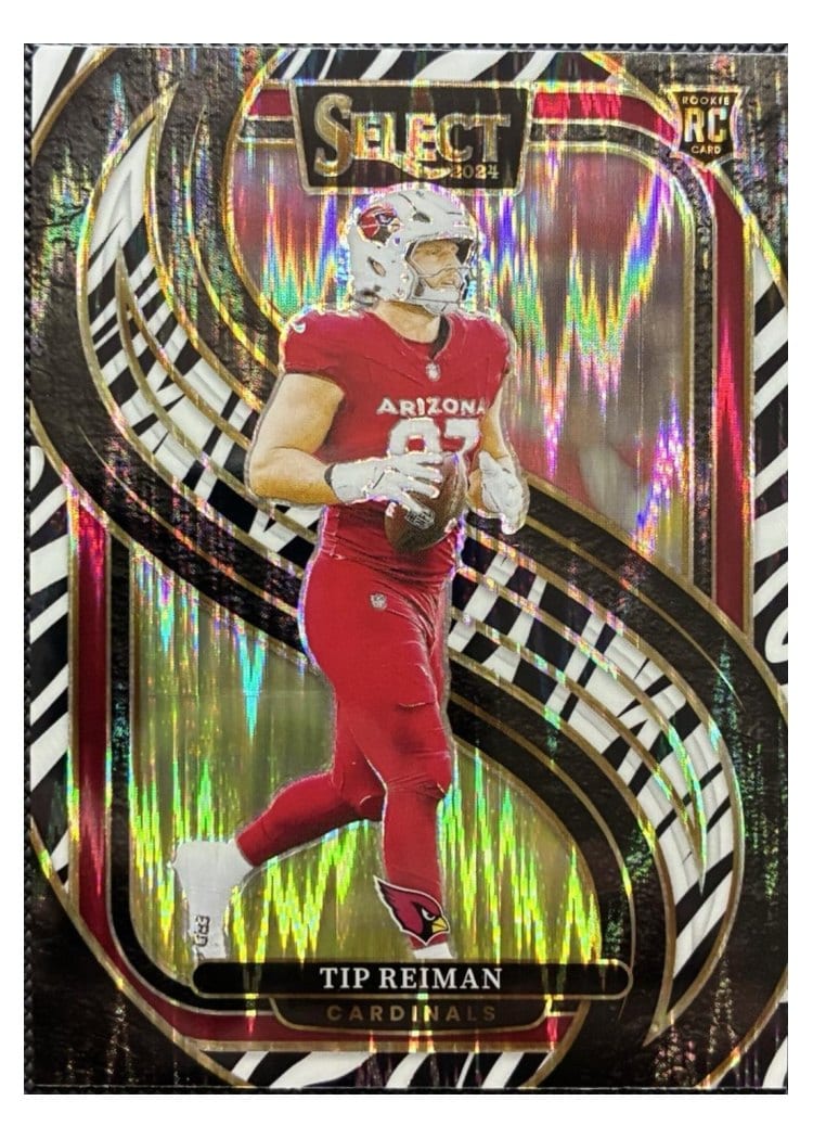 2024 Panini Select Base Set Tip Reiman Zebra Prizm Shock #196 card
