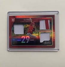 2022 Panini Absolute Tools of the Trade 3 Swatch TJ Friedl #TTT3-TF card