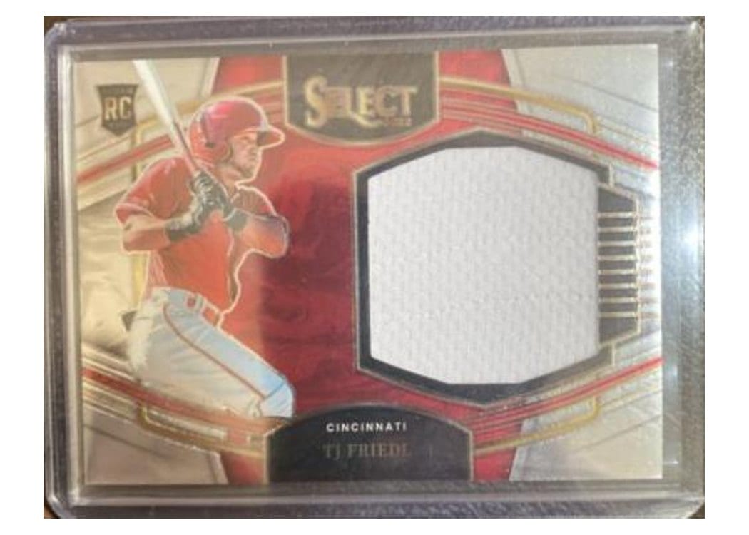 2022 Panini Select Horizontal Rookie Jumbo Swatch TJ Friedl #HRJS-TF card