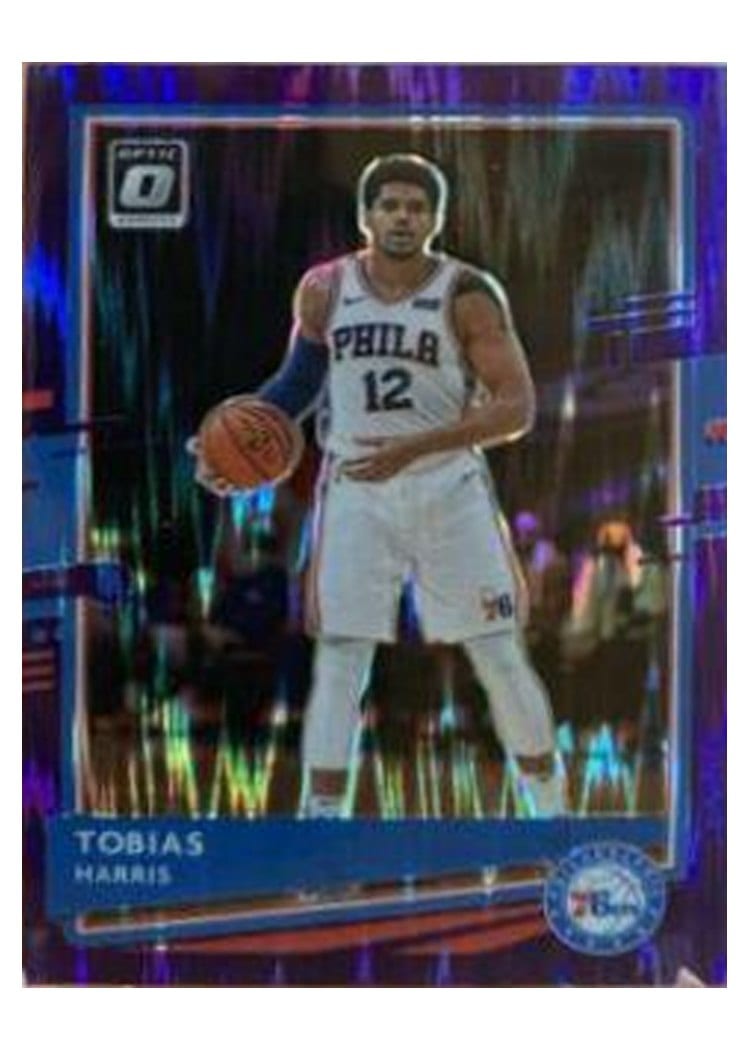 2020-21 Donruss Optic Base Set Tobias Harris Purple Shock #145 card