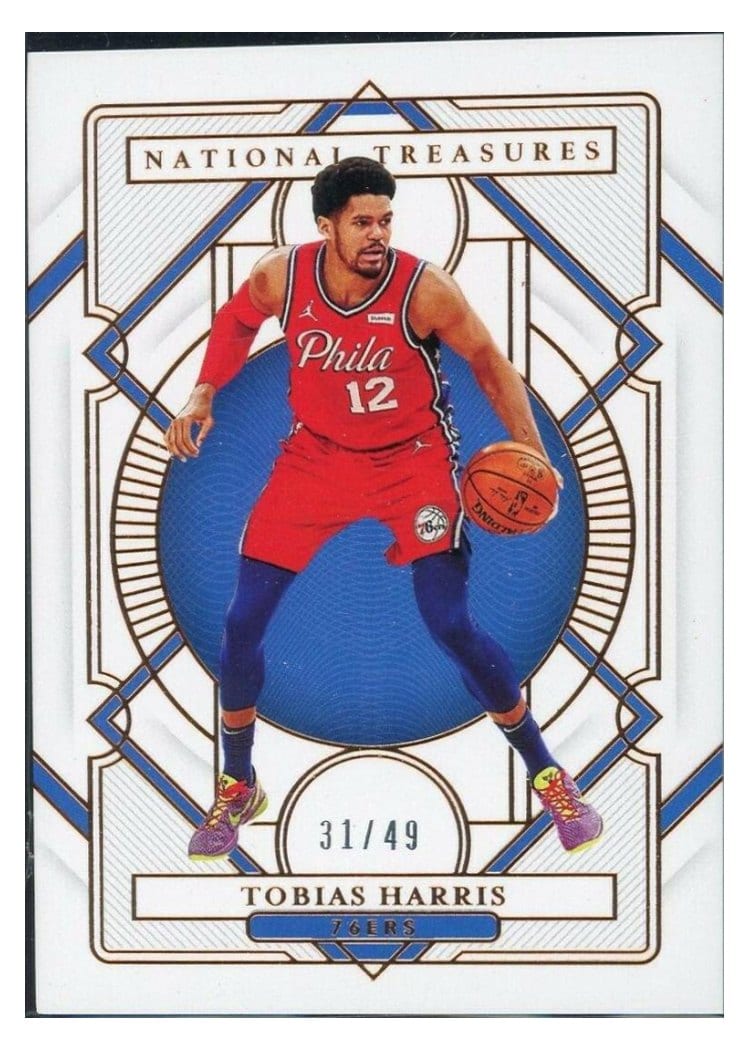 2020-21 Panini National Treasures Base Set Tobias Harris #39 card