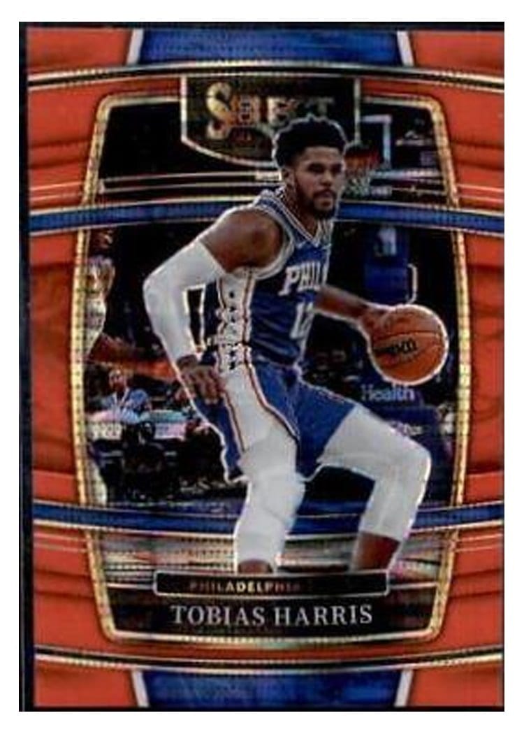 2021-22 Panini Select Base Set Tobias Harris Neon Orange Pulsar #16 card