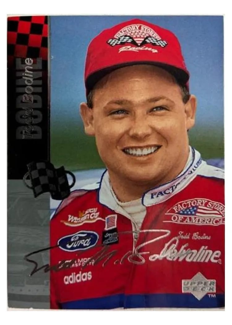 1995 Upper Deck Todd Bodine Silver Signature #40 card