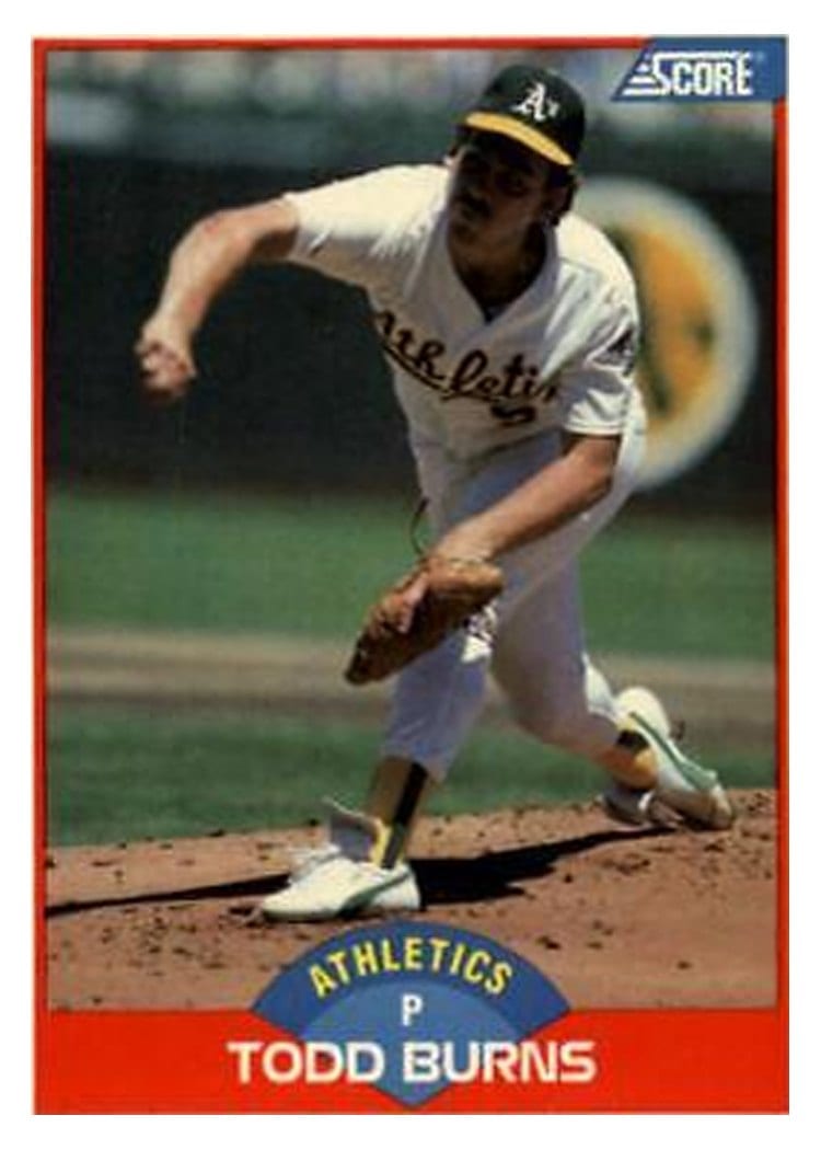 1989 Score Todd Burns #465 card