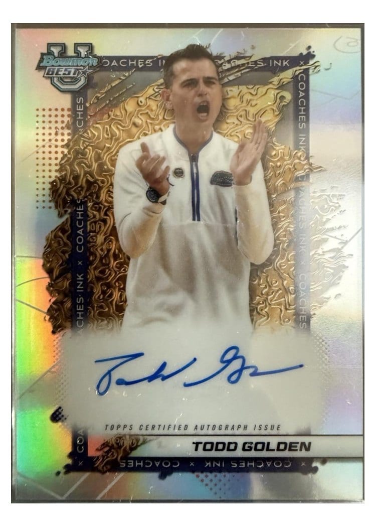 2025-26 Bowman University Best Coaches Ink Todd Golden #CI-TG card