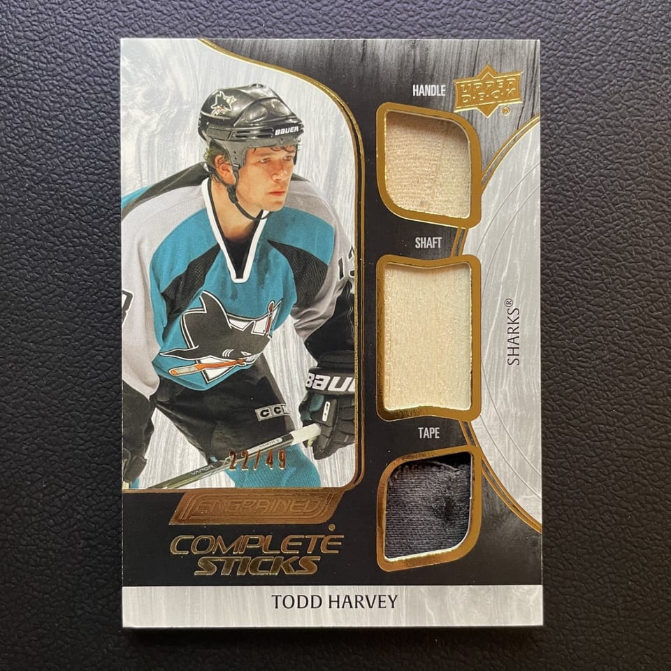 2024-25 Upper Deck Engrained Icons Complete Sticks Todd Harvey #CS-TH card