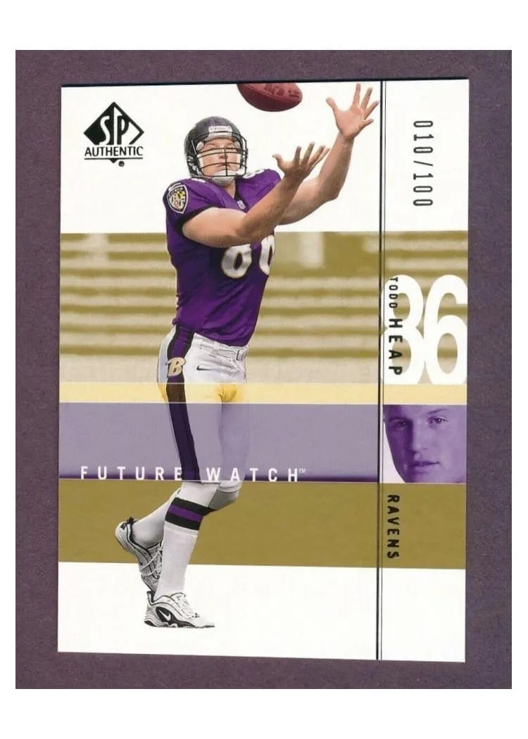 2001 SP Authentic Todd Heap #108 card