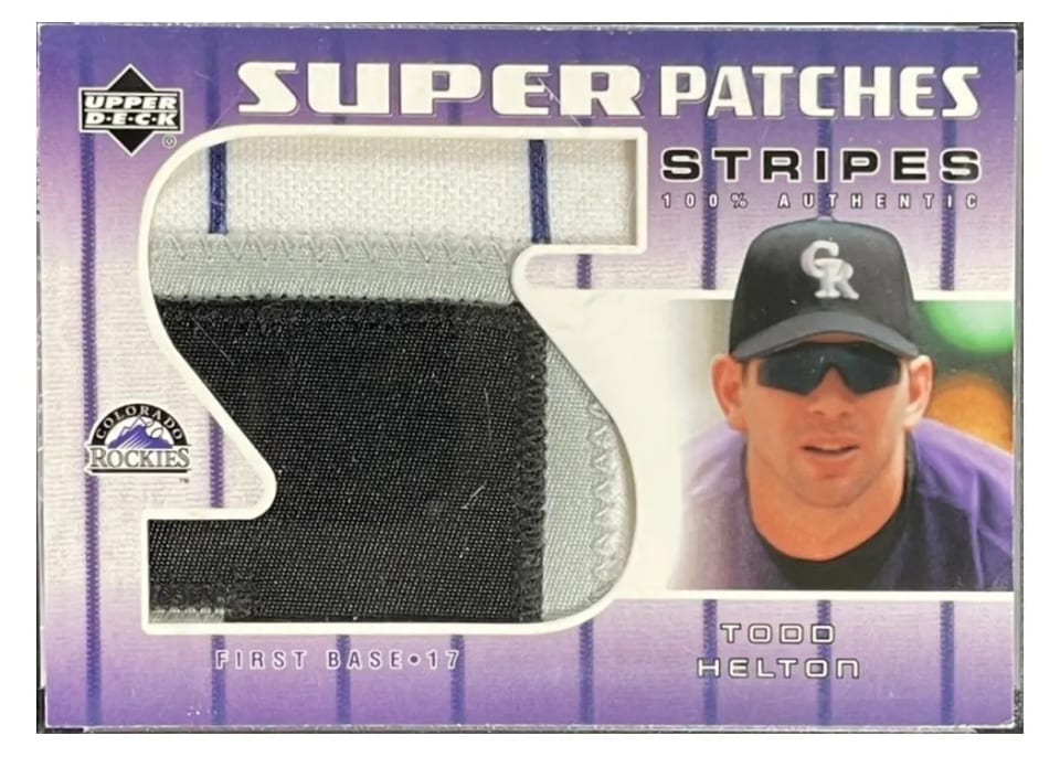 2004 Upper Deck Super Patch Stripes Todd Helton #SPS-TH card
