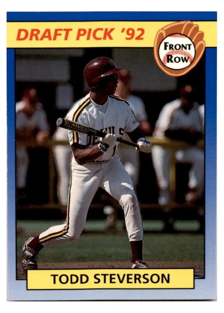 1992 Front Row Draft Picks Todd Steverson #7 card