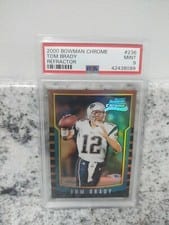 2000 Bowman Chrome Tom Brady Refractor #236 card
