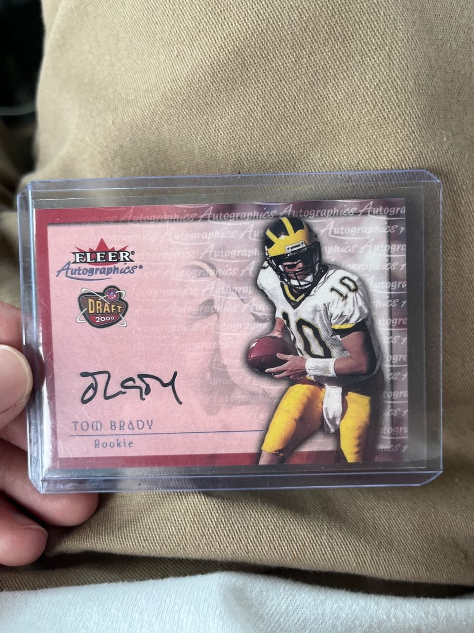2000 Fleer Autographics Tom Brady card
