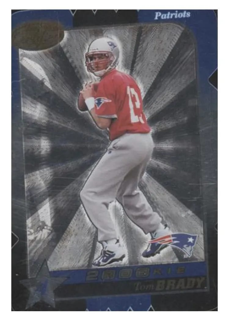 2000 Leaf Certified Tom Brady 4 Star Die Cut #207 card