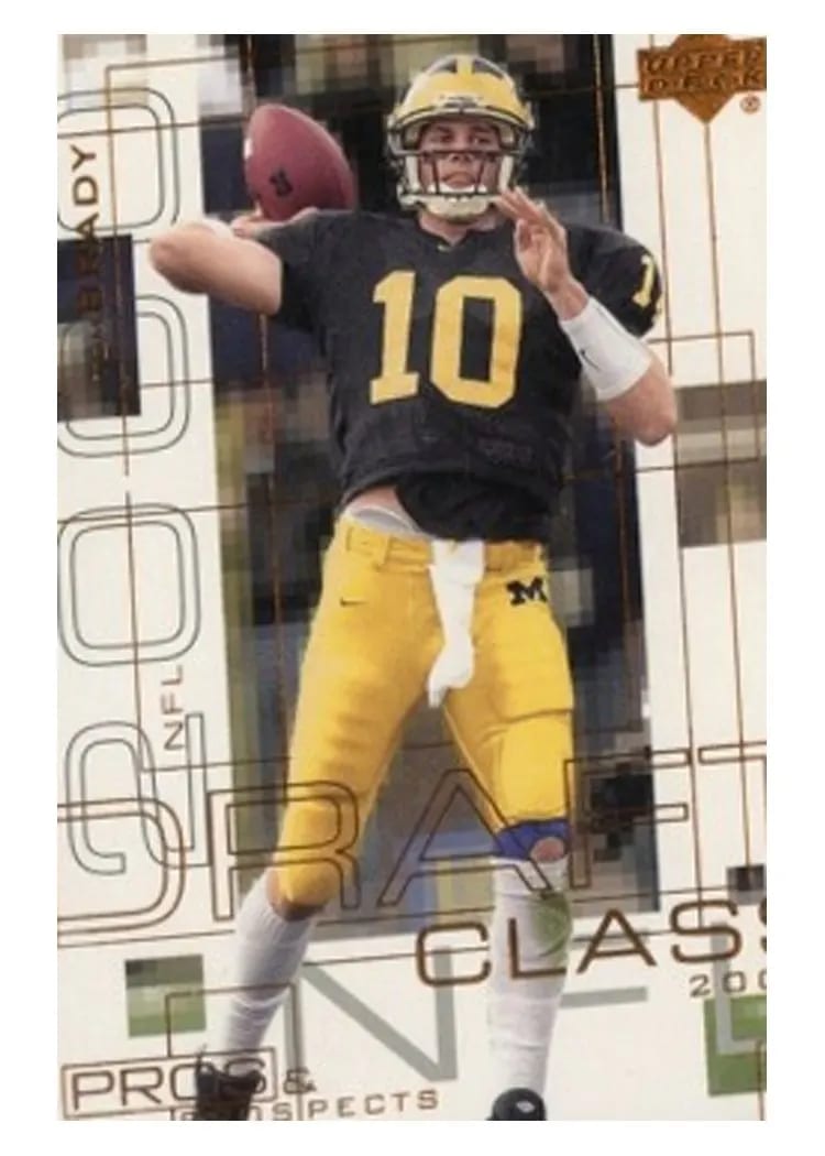 2000 Upper Deck Pros & Prospects Tom Brady #124 card