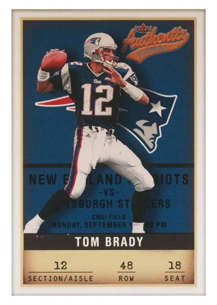 2002 Fleer Authentix Tom Brady #48 card