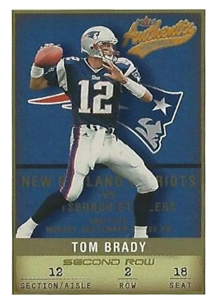 2002 Fleer Authentix Tom Brady #48 card