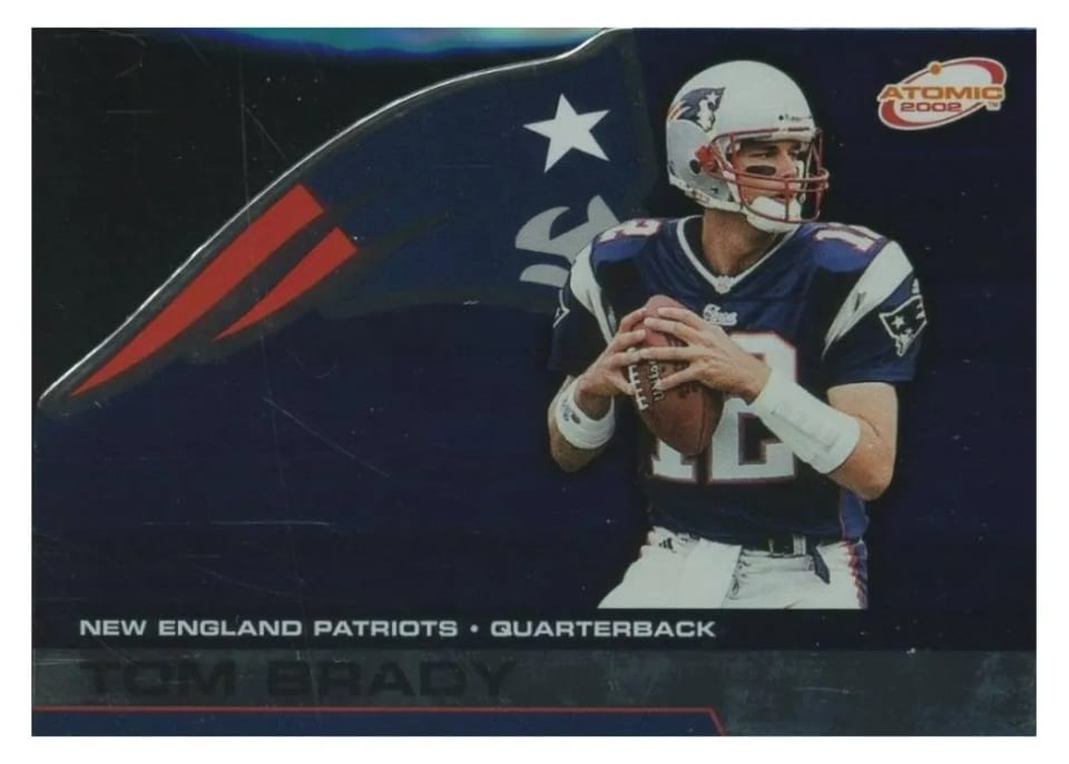 2002 Pacific Atomic Tom Brady #56 card