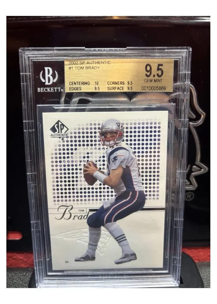 2002 SP Authentic Tom Brady #1 card