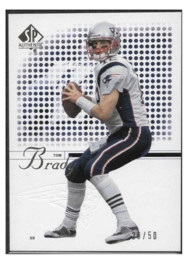2002 SP Authentic Tom Brady #1 card