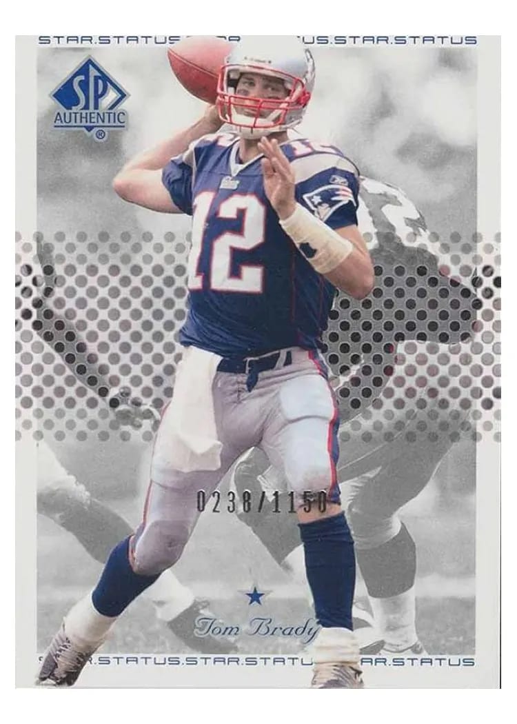 2002 SP Authentic Tom Brady [] #140 card