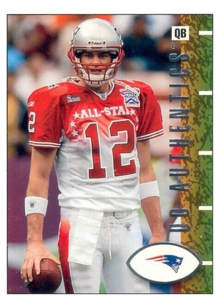 2002 Upper Deck Authentics Tom Brady #52 card