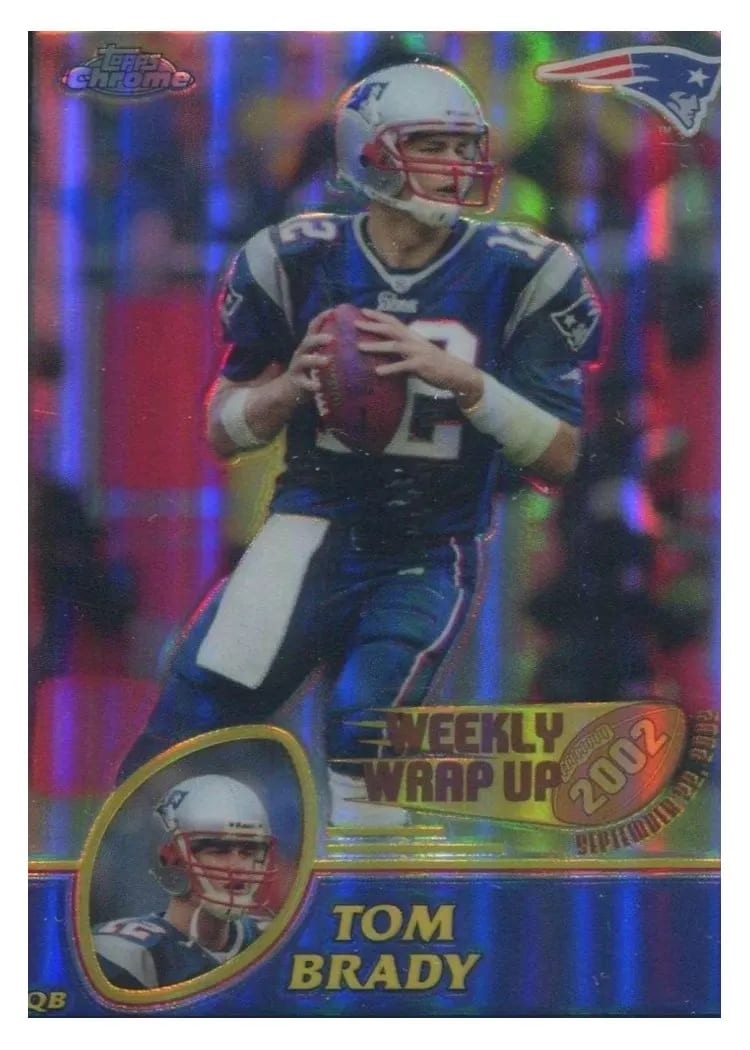 2003 Topps Chrome Tom Brady #148 card