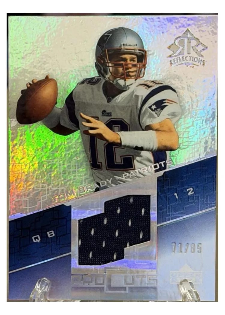 2004 Upper Deck Reflections Pro Cuts Tom Brady #PC-TB card
