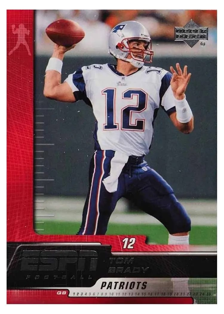 2005 Upper Deck ESPN Tom Brady #58 card